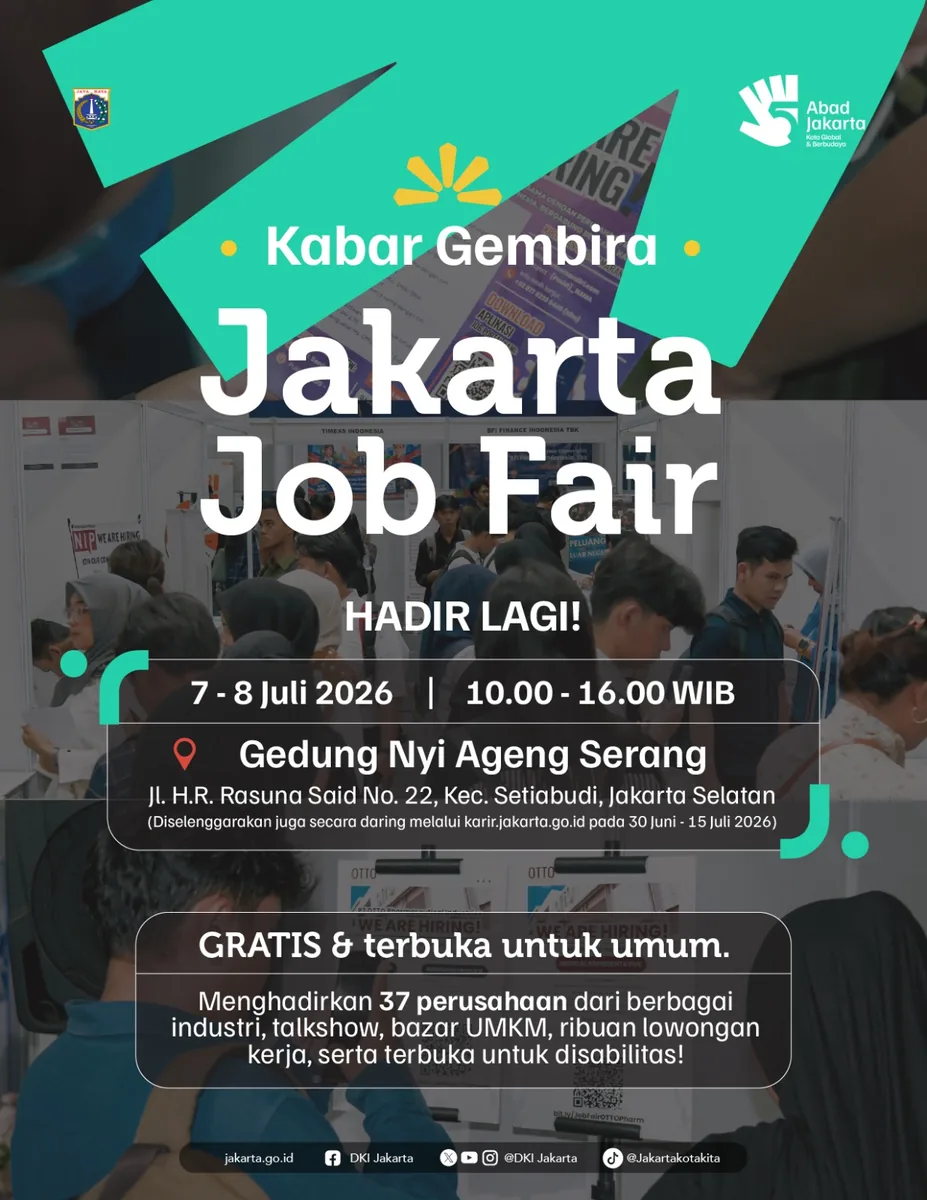 Job Fair Kabupaten Bantul 2026 (Suku Dinas TKTE Wilayah Kabupaten Bantul Barat) : 7-8 Juli 2026